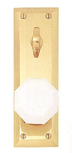 Emtek Quincy Keyed Sideplate Interior - Old Town Milk - Polished Brass