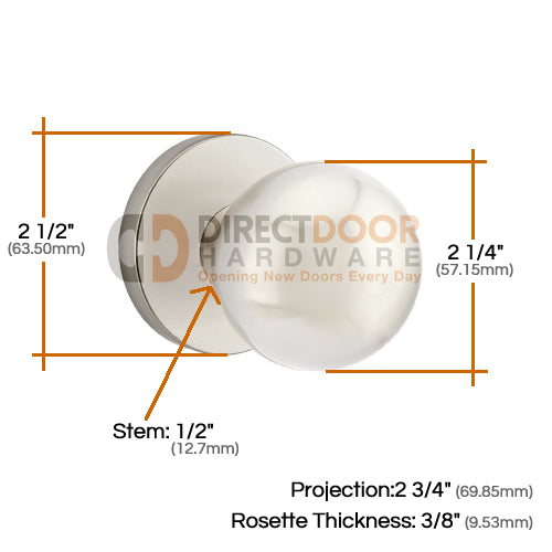 Emtek Orb Knob Specs Disk Rosette