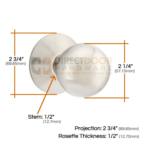 Emtek Orb Knob Specs Modern Rosette