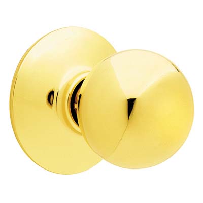 Schlage Orbit Doorknob in Bright Brass