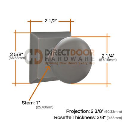 Emtek Providence Knob Specs Quincy Rosette