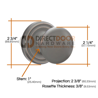 Emtek Providence Knob Specs Regular Rosette