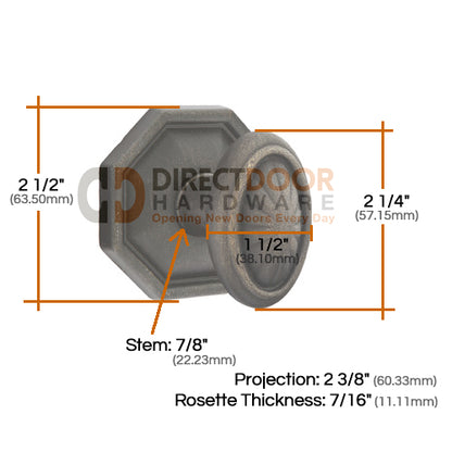Emtek Lost Wax Parma Door Knob with Style 15 Rosette