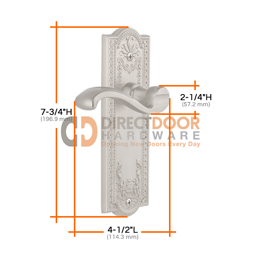 Grandeur Parthenon Plate with Portofino Lever Specs