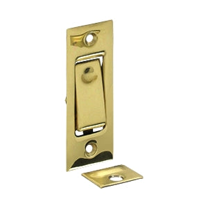 Deltana PDB42 Pocket Door Bolt  - Polished Brass
