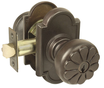 Emtek Lost Wax Cast Bronze Petal Knob - Rosette Style #11 - Medium Bronze