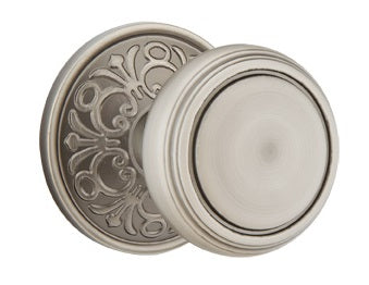 Emtek Norwich Knob With Lancaster Rosette - Pewter