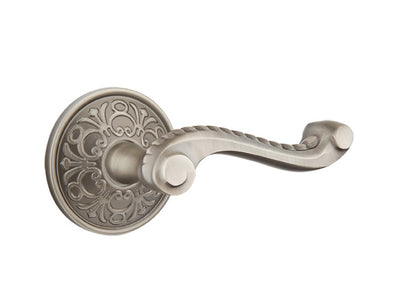 Emtek Rope Lever Pewter-Lancaster Rosette