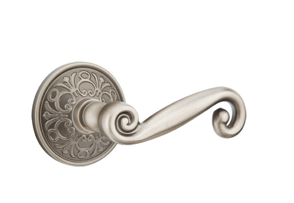 Emtek Rustic Lever Pewter-Lancaster Rosette