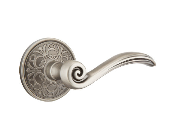 Emtek Elan Lever Pewter-Lancaster Rosette