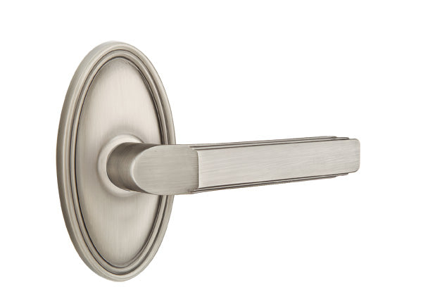 Emtek Milano Lever Pewter-Oval Rosette