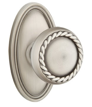 Emtek Rope Knob - Shown with Oval Rosette