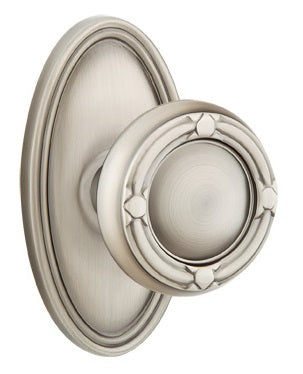 Emtek Ribbon and Reed Knob - Oval Rosette