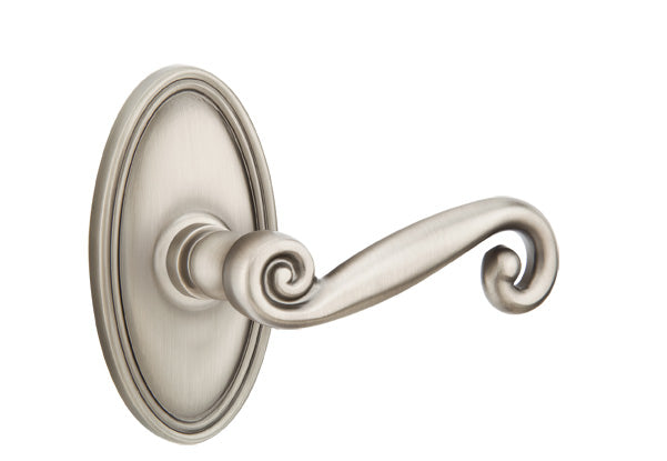 Emtek Rustic Lever Pewter-Oval Rosette