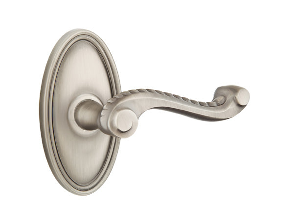 Emtek Rope Lever Pewter-Oval Rosette