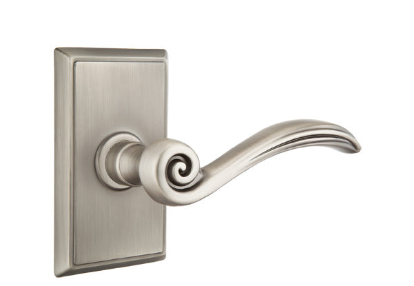 Emtek Elan Interior Mortise Lever with Rectangular Rosette