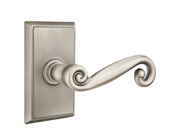 Emtek Rustic Lever Pewter-Rectangular Rosette