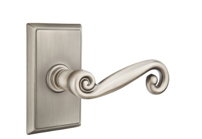 Emtek Rustic Lever Pewter-Rectangular Rosette
