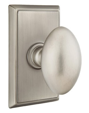 Emtek Egg Interior Mortise Knob with Rectangular Rosette