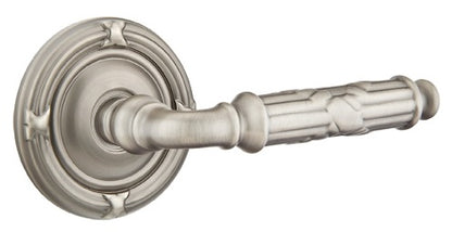 Emtek Ribbon and Reed Lever Pewter-Ribbon and Reed Rosette