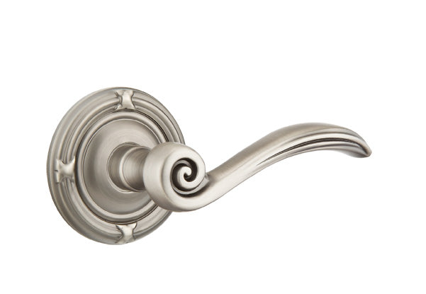 Emtek Elan Lever Pewter-Ribbon and Reed Rosette