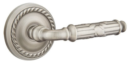 Emtek Ribbon and Reed Lever Pewter-Rope Rosette