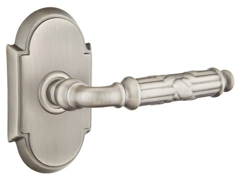 Emtek Ribbon and Reed Lever Pewter-Style 8 Rosette
