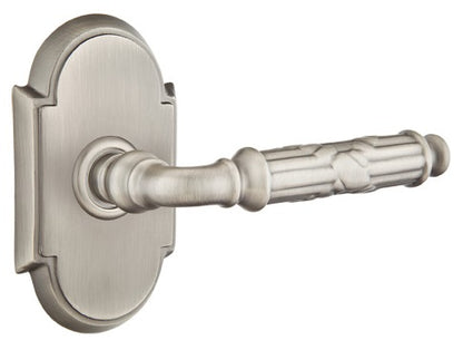 Emtek Ribbon and Reed Lever Pewter-Style 8 Rosette