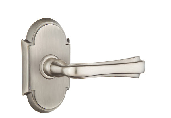 Emtek Wembley Lever with Style 8 Rosette in Pewter