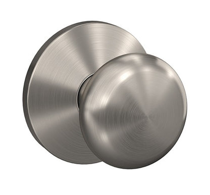 Schlage Custom Plymouth Knob with Kinsler Rosette - Satin Nickel