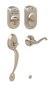 Schlage Plymouth Keypad Handleset - Satin Nickel