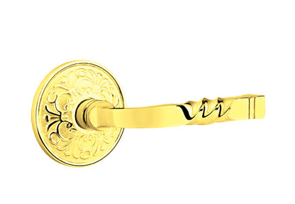 Emtek Santa Fe Lever Polished Brass-Lancaster Rosette