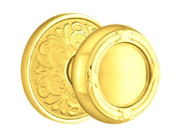 Emtek Ribbon and Reed Knob - Lancaster Rosette