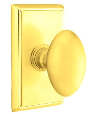 Emtek Egg Interior Mortise Knob with Rectangular Rosette
