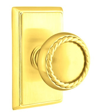 Emtek Rope Knob with Rectangular Rosette