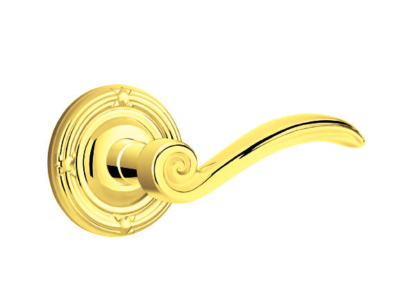 Emtek Elan Interior Mortise Lever with Ribbon & Reed Rosette