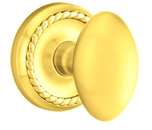 Emtek Egg Interior Mortise Knob with Rope Rosette