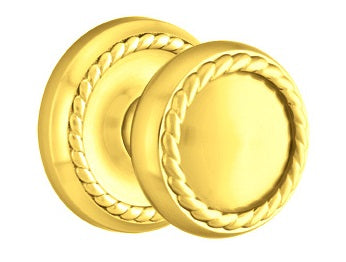 Emtek Rope Knob Polished Brass Rope Rosette