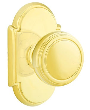 Emtek Norwich Knob With #8 Rosette - Polished Brass
