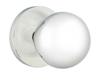 Emtek Orb Modern Door Knob with Disk Rosette - Polished Chrome