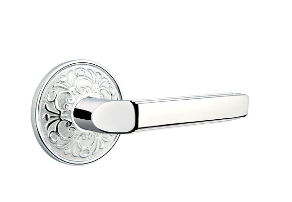 Emtek Milano Lever Polished Chrome-Lancaster Rosette