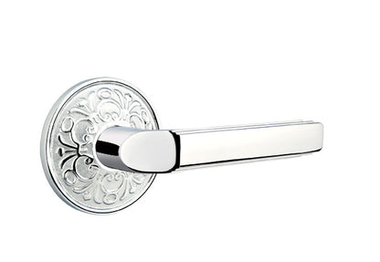 Emtek Milano Lever Polished Chrome-Lancaster Rosette
