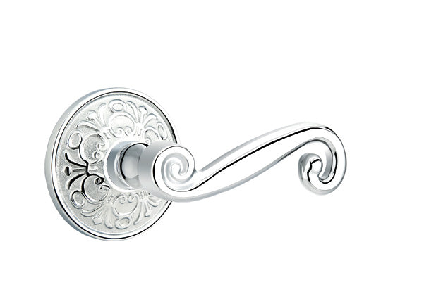 Emtek Rustic Lever Polished Chrome-Lancaster Rosette