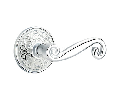 Emtek Rustic Lever Polished Chrome-Lancaster Rosette