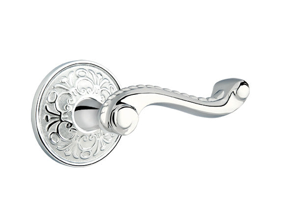 Emtek Rope Lever Polished Chrome-Lancaster Rosette