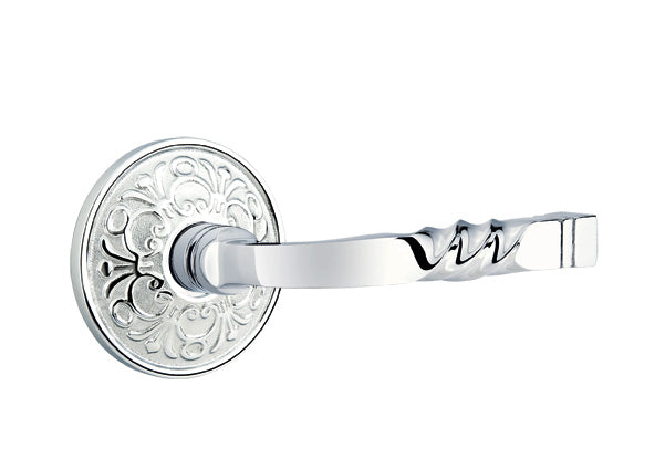 Emtek Santa Fe Lever Polished Chrome-Lancaster Rosette
