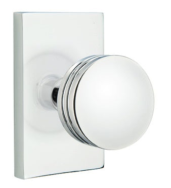 Emtek Bern Knob - Modern Rectuangular Rosette