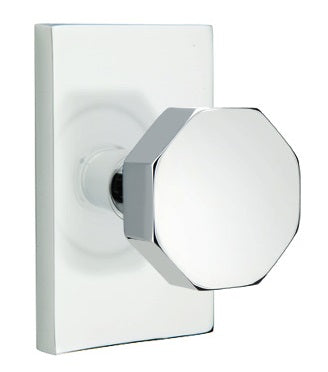 Emtek Octagon Knob - Modern Rectangular Rosette