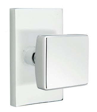 Emtek Square Knob - Modern Rectangular Rosette
