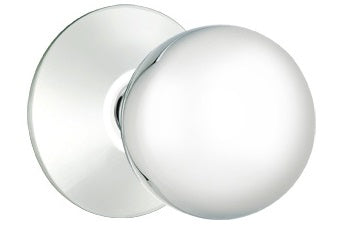 Emtek Orb Modern Door Knob with Modern Rosette - Polished Chrome